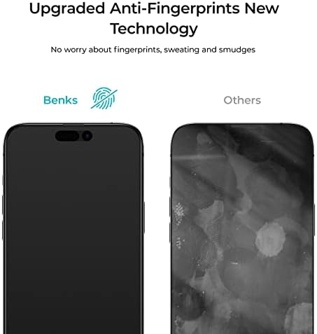 בנקס אייפון 14 פרו מקס מגן מסך גימור מט עם 0 אבק קל להתקין כלי, [2 מארז] נגד טביעות אצבעות & מגבר; נגד בוהק,